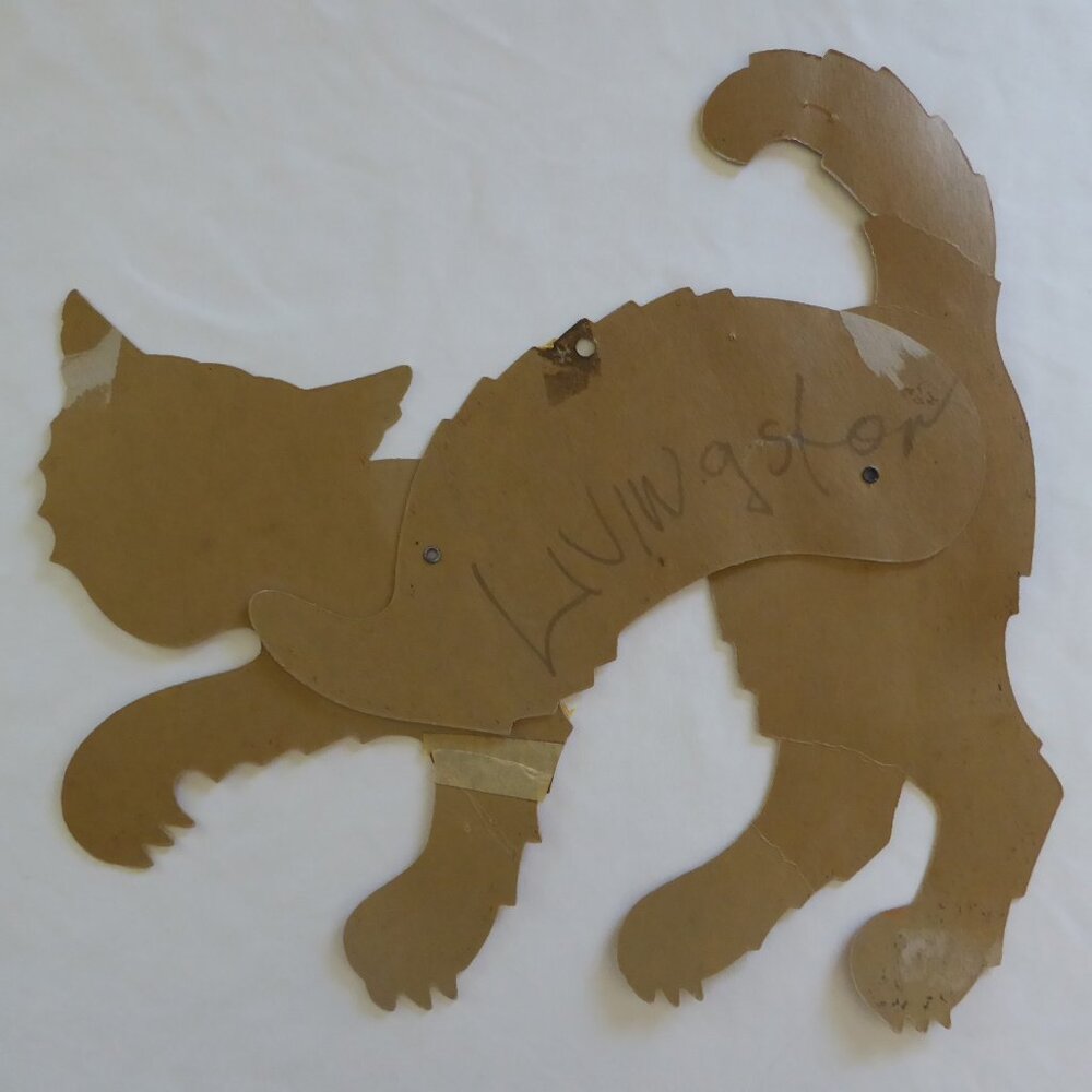 VINTAGE 1950’s HALLOWEEN BLACK CAT DIECUT DECORATIONS (USED) LOT OF 3 - Picture 5 of 13